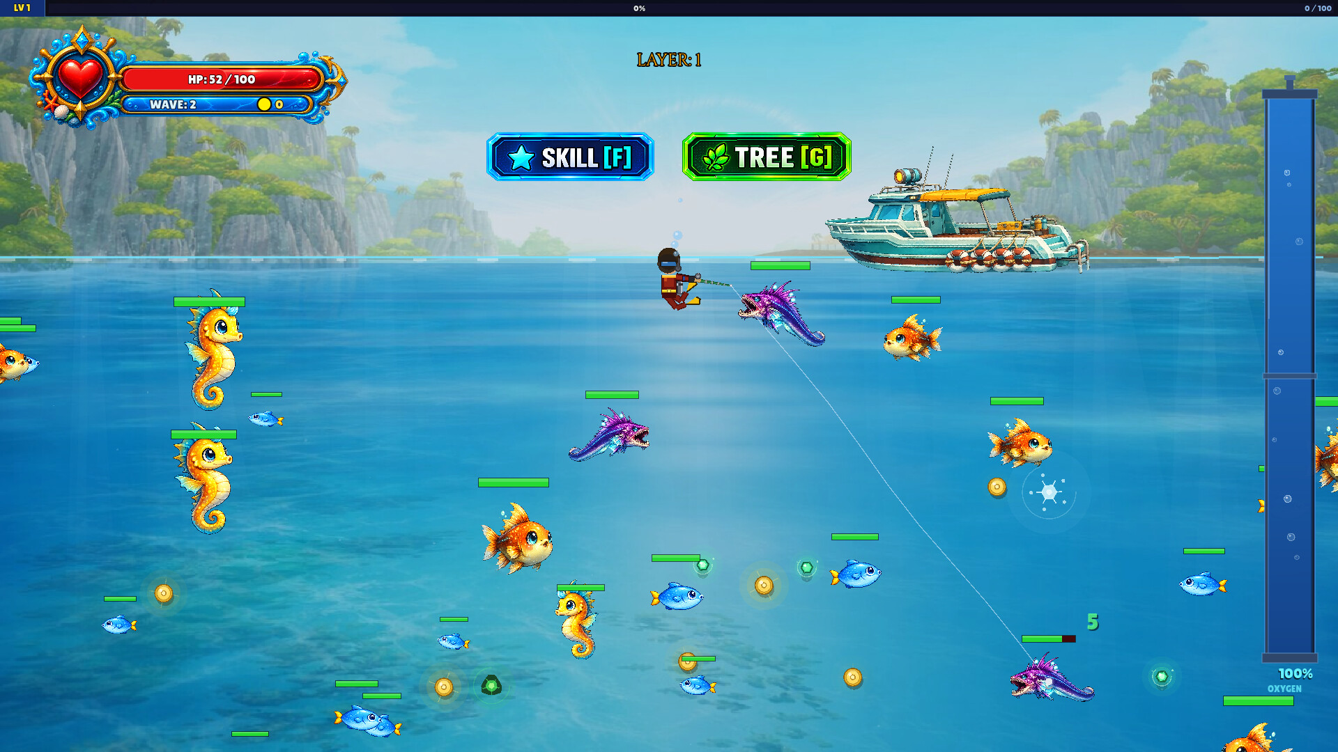 DEEP DIVER underwater gameplay scene
